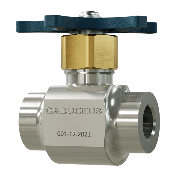 Caduceus Needle Shut-off Valve for Liquid and Gas Flow Control