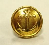 Gold Uniform Buttons with Anchor Design, 14mm Diameter