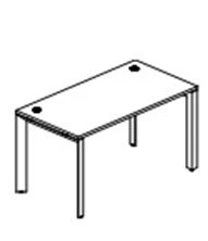 P-Shaped Metal Frame Work Table KS.SrP-14.07