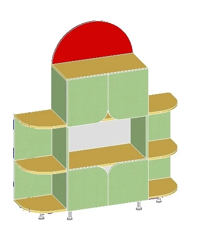 Children's Wall Unit "Mushroom Meadow" Small Art. S.06.48