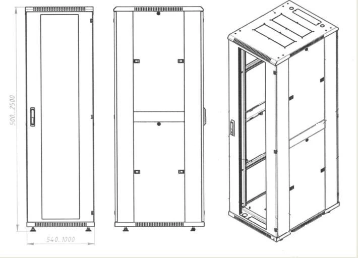 خزانة الاتصالات للخوادم DT Standart TLSR 12-50U