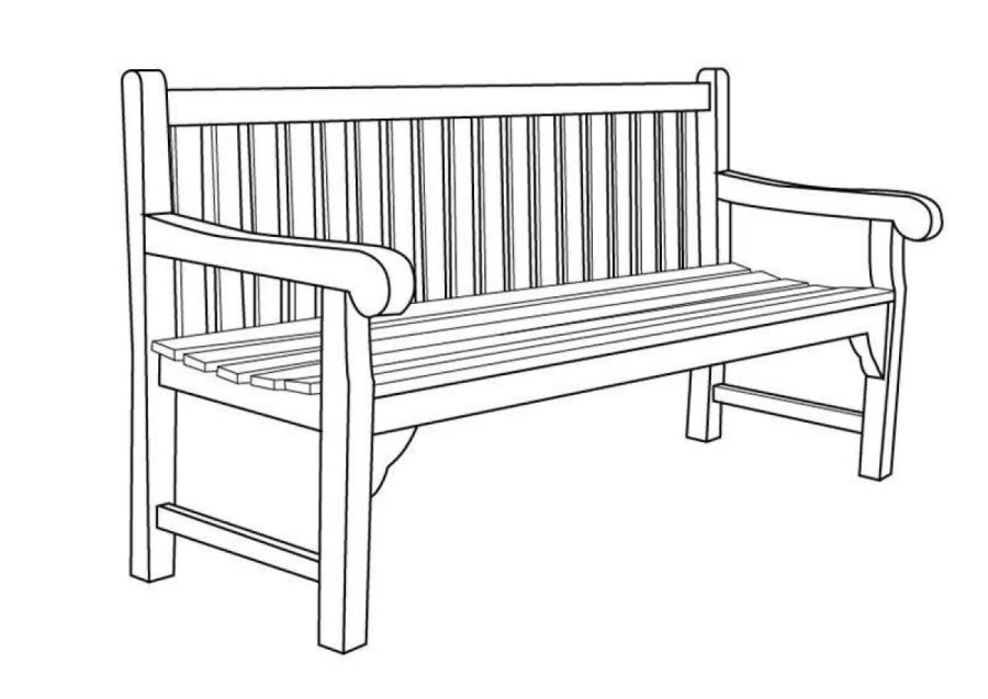 Durable Outdoor Bench for Gardens and Parks
