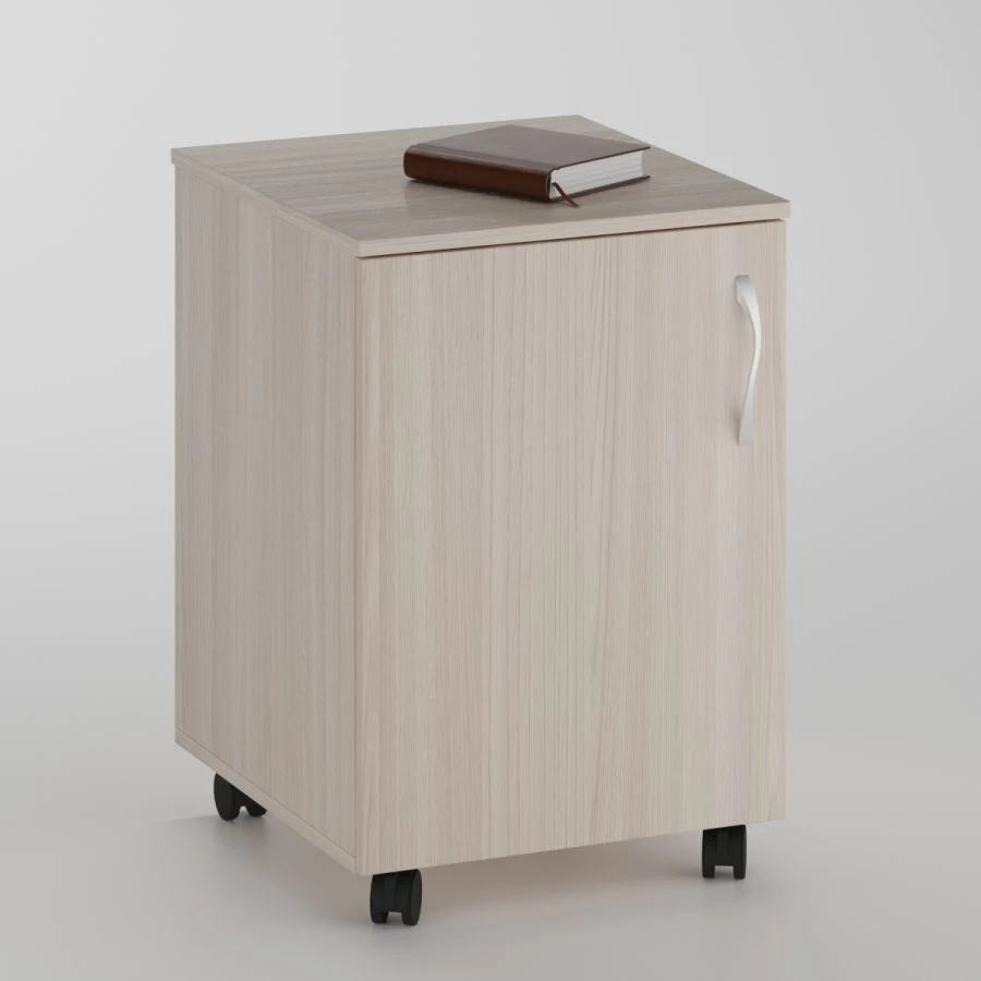 خزانة متحركة مع رف واحد وباب