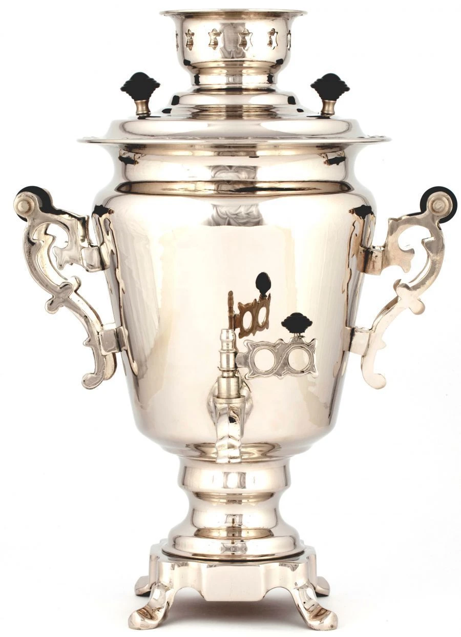 ساموفار كهربائي 3 لترات بتصميم مخروطي وطلاء نيكل