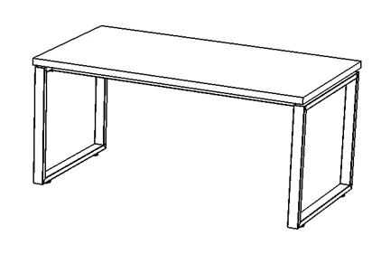 Aerodynamic School Desk with Floating Tabletop on Metal Frame