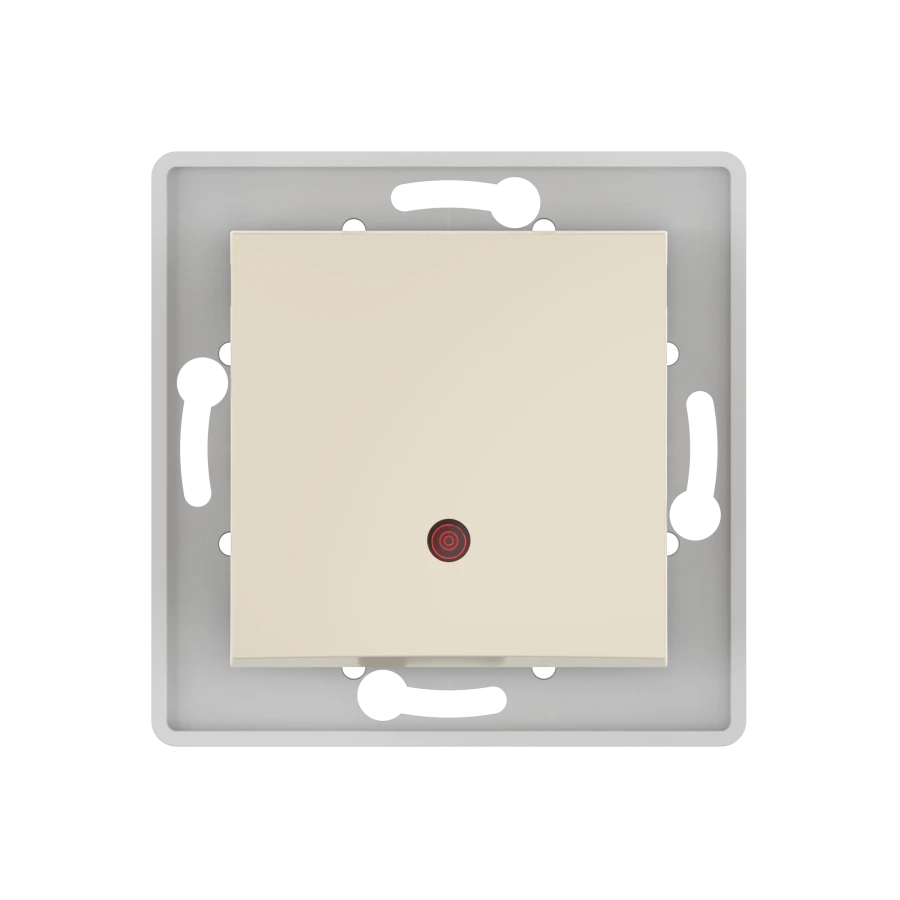 Caduceus Aling Prestige Single-Pole Switch with Indicator 16AX, 250V - Beige, Model 6019.9