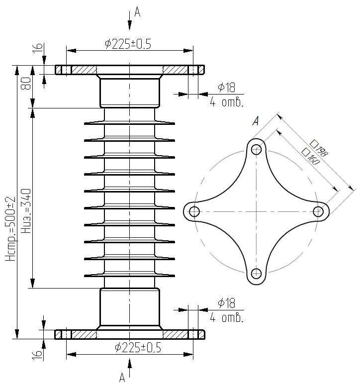 Polymer Insulator for Outdoor Use OCK 20-35-G04-3 UHL1