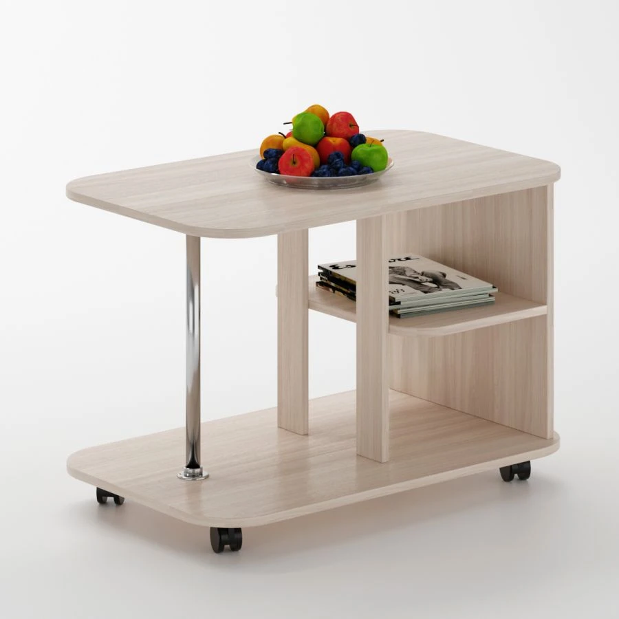 Coffee Table SЖ-2 with PVC Edge and Chrome Support