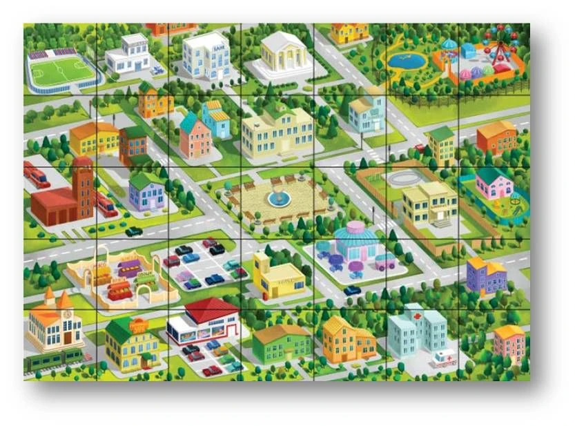 City Game Field for Educational Activities (105x75 cm)