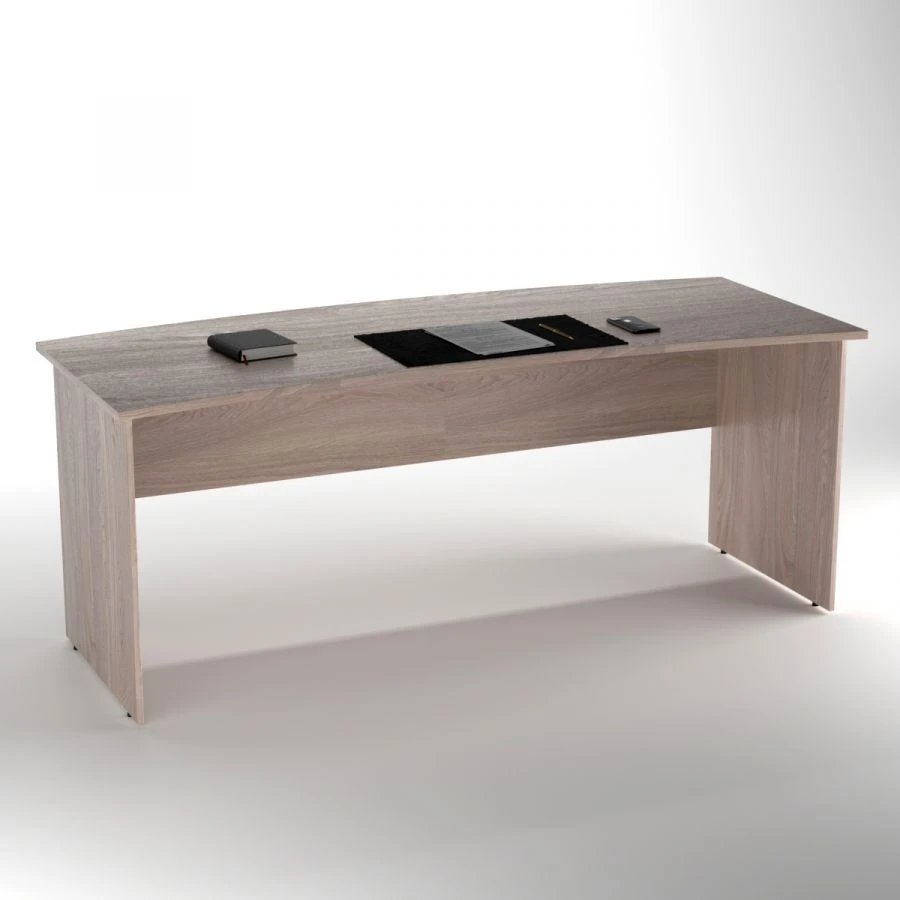 Ergonomic Executive Desk with PVC Edging