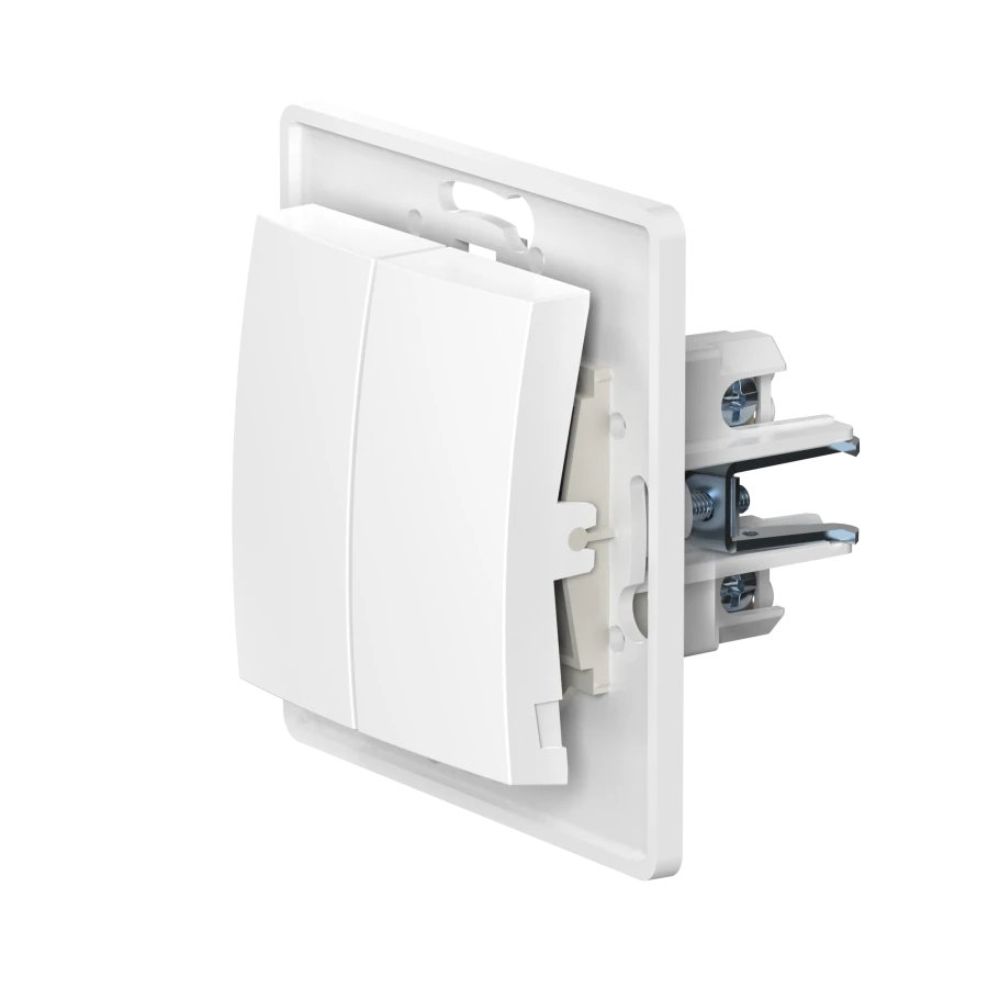 CADUCEUS ALING PRESTIGE Hidden Installation Two-Way Switch 10A, 250V, White, Model 60072.0
