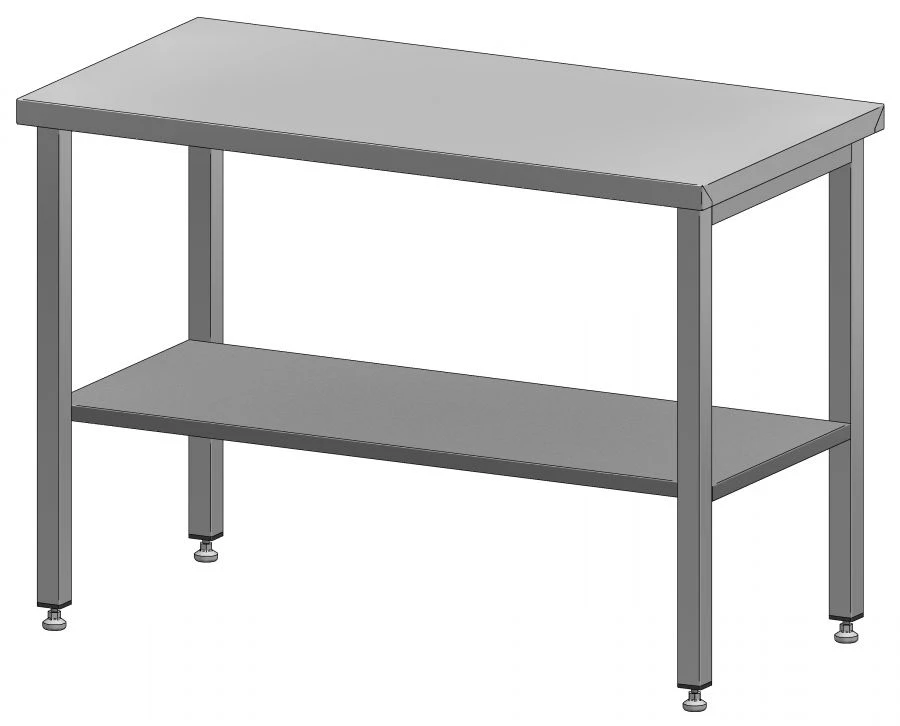 Open Table without Edge for Food Processing