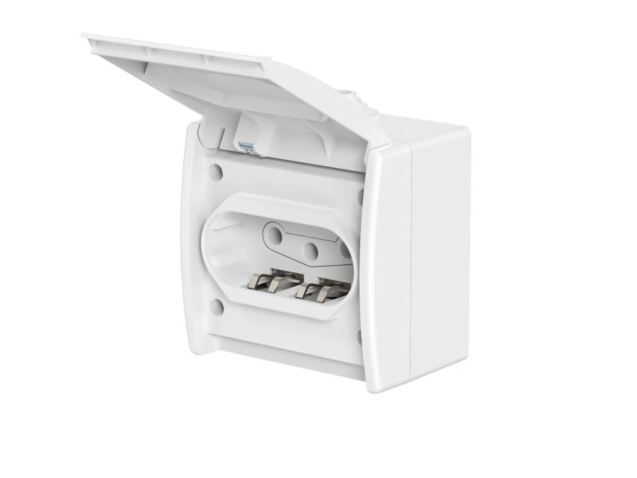 Caduceus Aling Power 16A Open Mount Three-Phase Socket with Ceramic Base, Art. 243.00