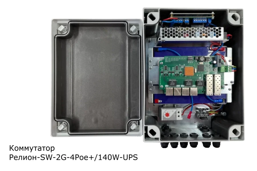 Industrial Managed Switch Relion SW-2G-4Poe+ 140W UPS