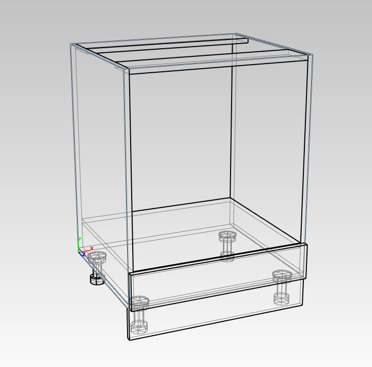Lower Kitchen Cabinet for Oven Installation
