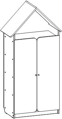 خزانة أطفال بطباعة فوتوغرافية "نيفاليشكي" - الحجم 700x400x1500 ملم