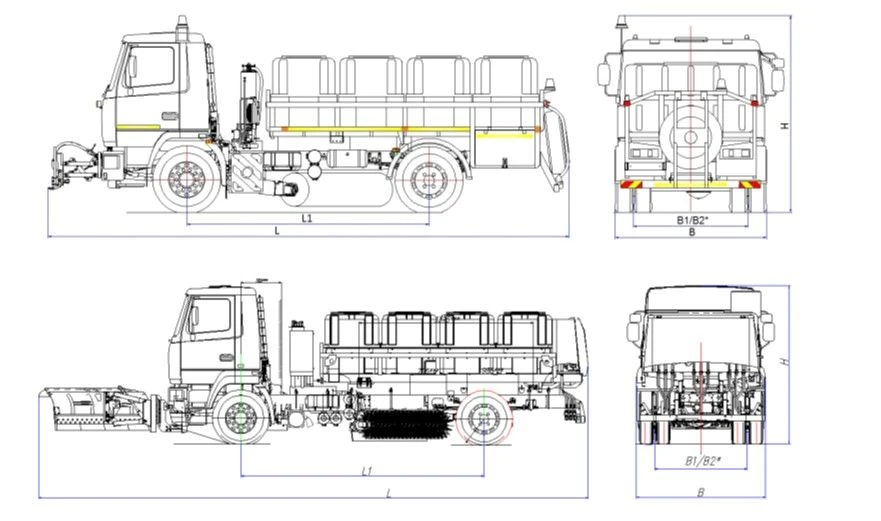 آلة صيانة الطرق مع مجموعة المعدات الصيفية طراز MK-3532-04