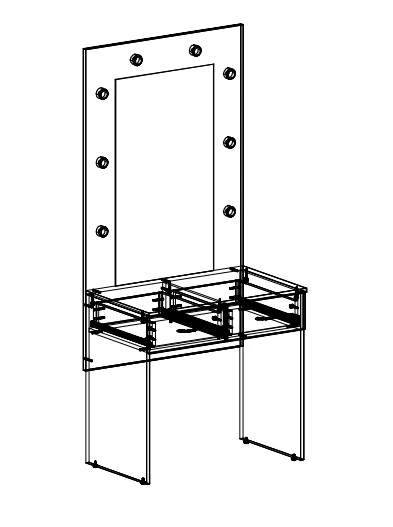 Makeup Vanity Table for Cosmetics and Grooming Essentials