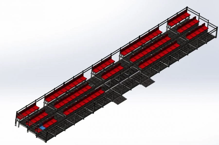 Modular Tribuna for Sports Facilities with Accessibility Features