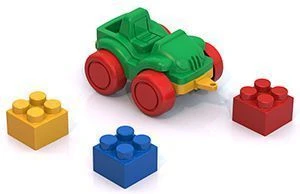 Mini Constructor Set with 42 Pieces and Nordic Jeep