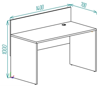 Client Computer Desk 1400