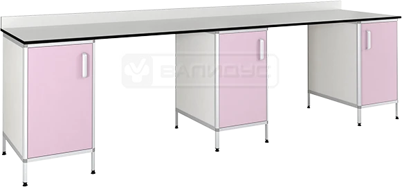 SMT-2700KN Work Table with Aluminum Frame and Storage Cabinets