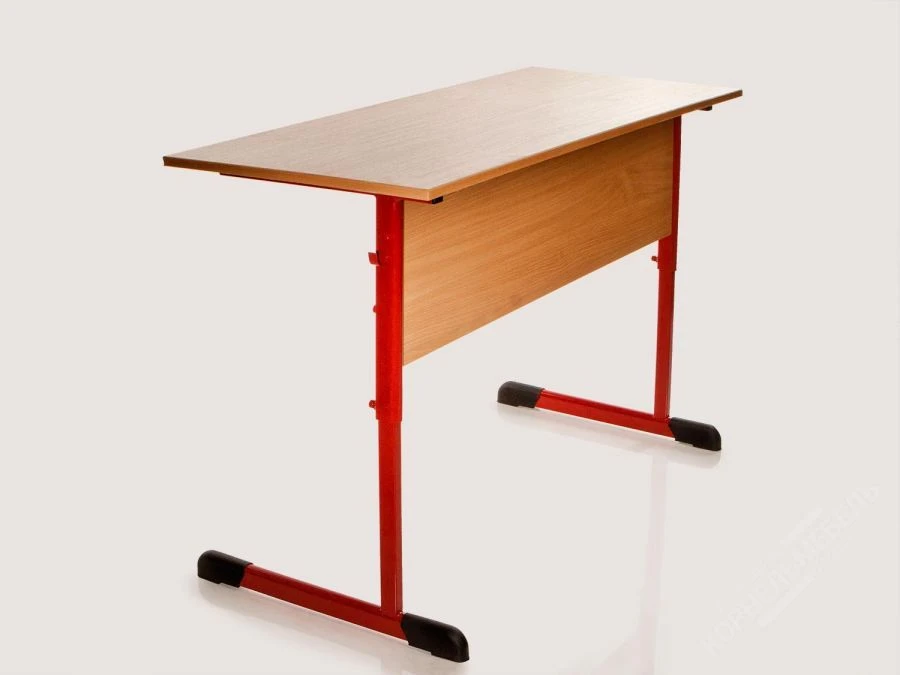 Two-Person Non-Adjustable Student Desk Flat Oval Model