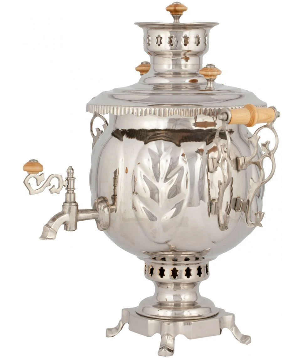 Combined Nickel-Plated Samovar 4.5 Liters