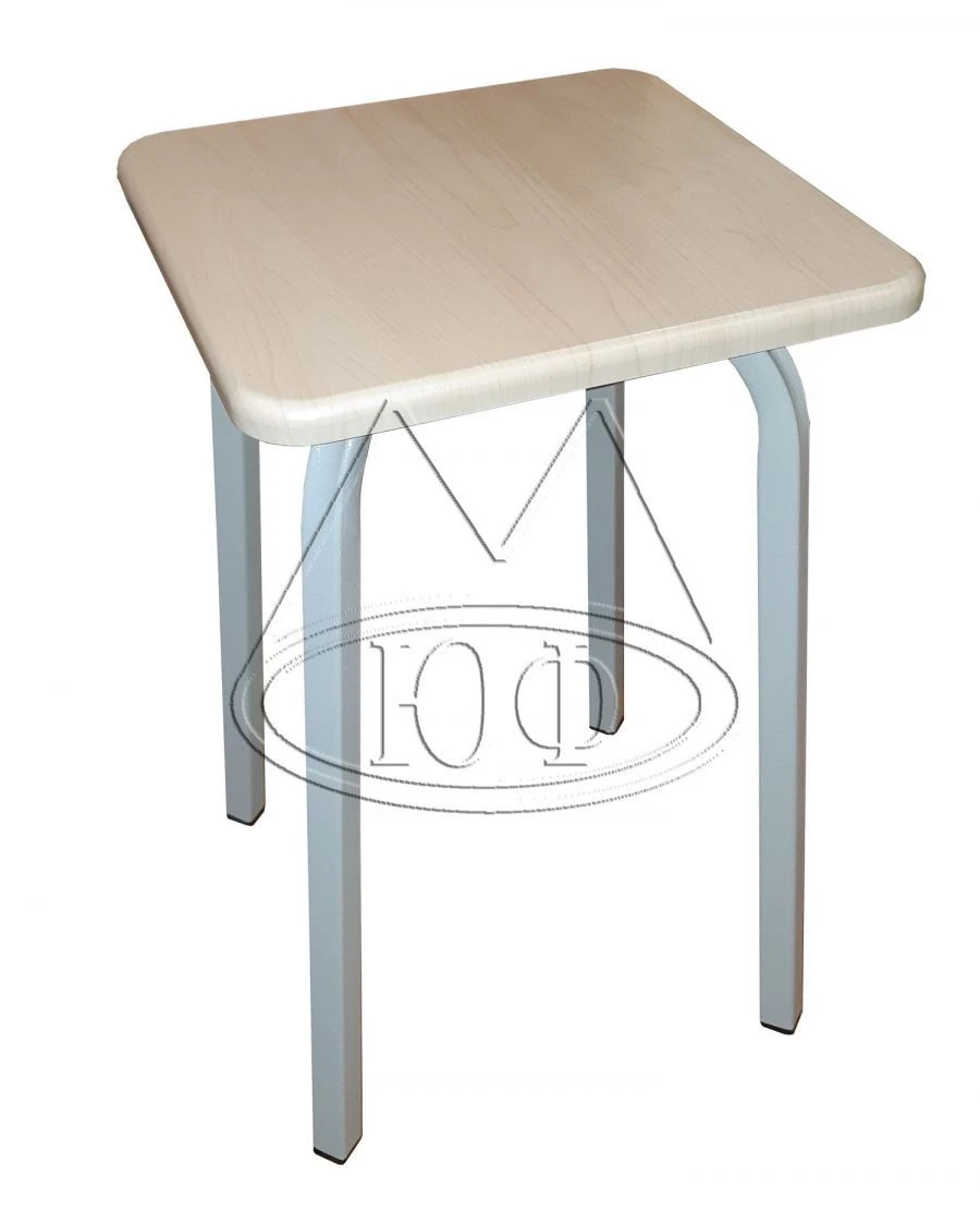 Sturdy Metal Frame Stool with Laminated Seat, Model Tb