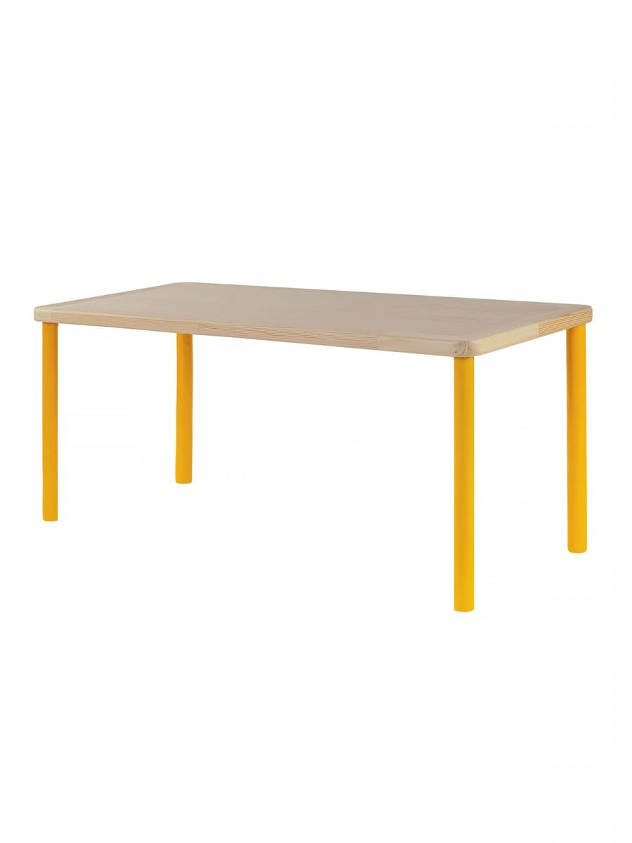 Rectangular Two-Seater Children's Table 520mm / Yellow