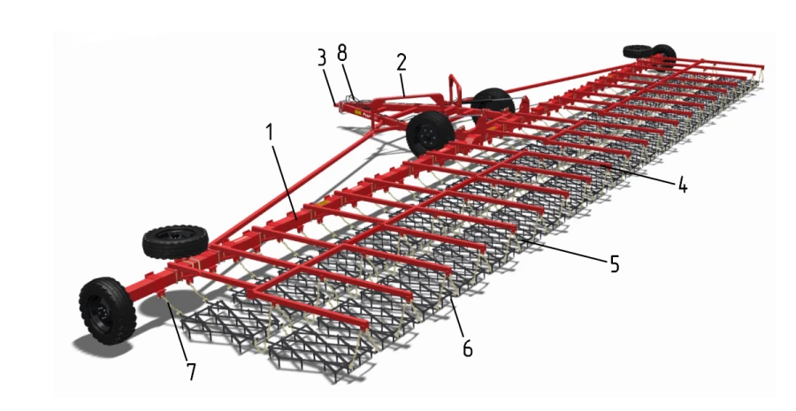 Tooth Harrow BZPG "Rainbow-17