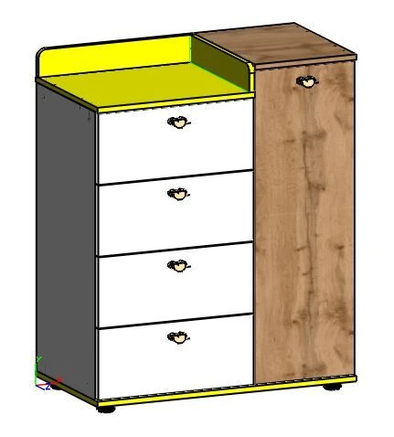 Children's Table with Drawers for Kids, Model SST-01