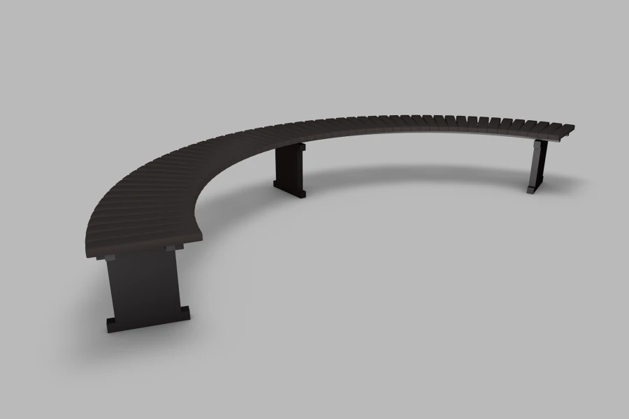 مقعد نصف دائري معدني قابل للتعديل