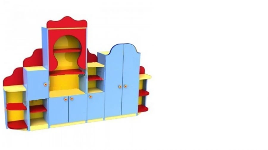 Children's Wall Unit with Wardrobe