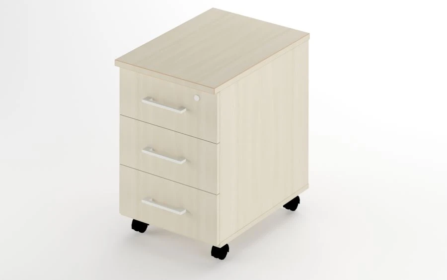Wooden Rolling Office Cabinet, Rhythm Series