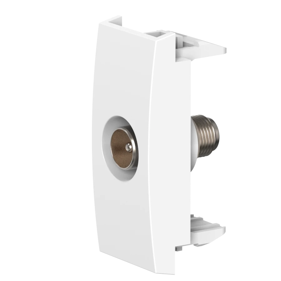CADUCEUS ALING MODE Antibacterial TV Antenna Socket M/F Single 1M White A6621.0