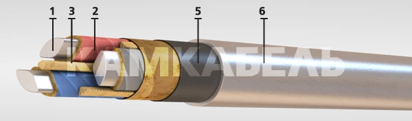 Power Cable with Aluminum Core AAG-6 3x95 (Insulated)