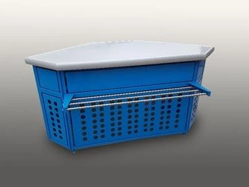 Trapezoidal 90-Degree Corner Refrigerated Counter PESCADO