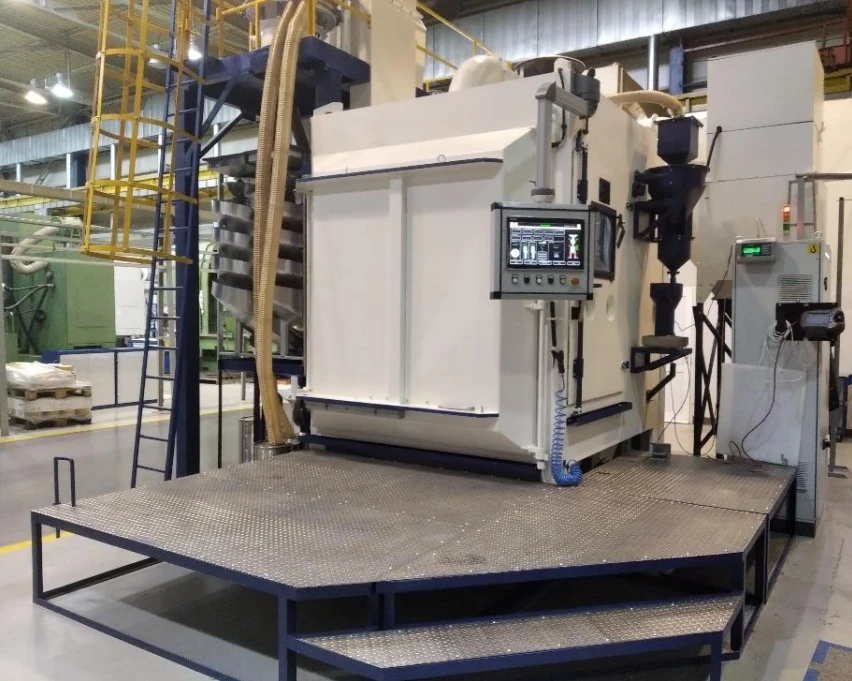 8-Axis Robotic Shot Peening System for Enhanced Surface Treatment, Model PB-202023 SPL