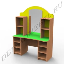 Hairdressing Station with Open Shelves and Mirror