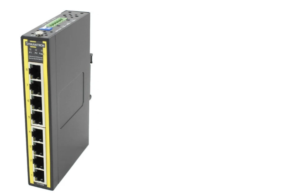 مفتاح صناعي SWD-80A مع 8 منافذ 10/100Base-T(X)