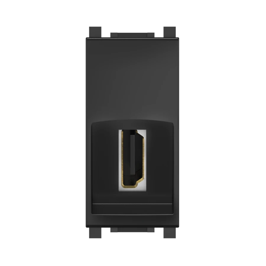 CADUCEUS ALING Experience HDMI Type A-A Hidden Socket 1M Black Soft Touch, Art. 74285.E1