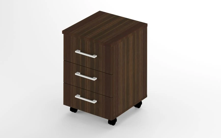 Wooden Rolling Office Cabinet, Brooklyn Series