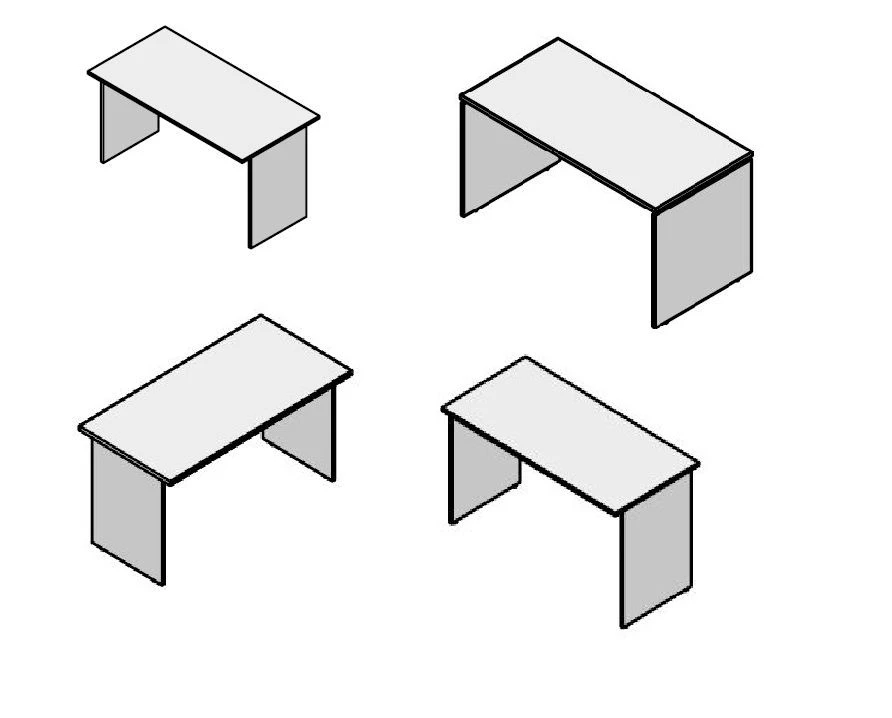 Wooden Straight Table for Office Use - Various Series