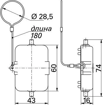 Protective Cover for Electrical Connectors KЗМТ-К-1В-44х27