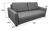 Eurobook Sofa Bed with Pull-Out Mechanism