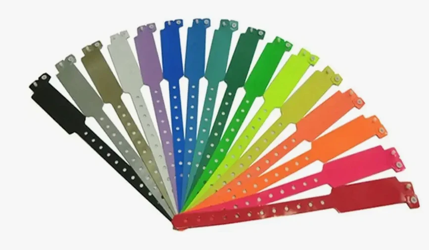 Durable Vinyl Disposable Wristband with Plastic Fastener
