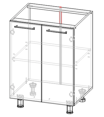 طاولة عمل سلسلة هارموني مع رف تخزين