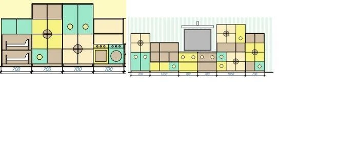 Junior Modular Cabinet, Model 9 - 700x400x1100mm