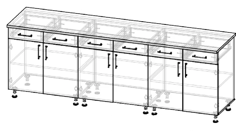 Kitchen Set KhN 1 Group for Storage and Meal Preparation